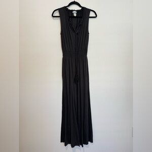 Sundance Black Wide Leg Smocked Waist Sleeveless Pant Jumpsuit